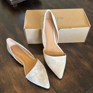J. Crew Zoe Suede D’Orsay Flats